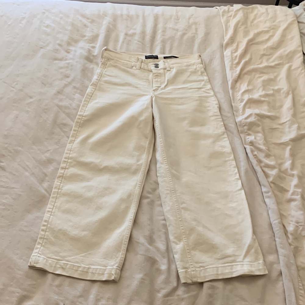Banana Republic High Rise Wide Leg Crop Jeans